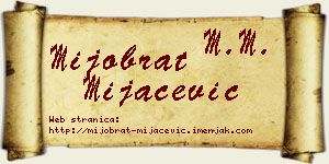 Mijobrat Mijačević vizit kartica